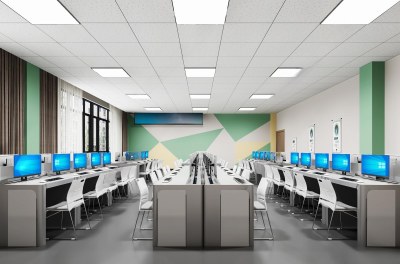 现代教室3D模型下载